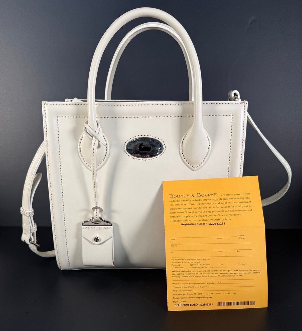 Dooney Bourke Florentine Toscana White Bobo Tote Handbag BFLRN0691 NWT MSRP $368